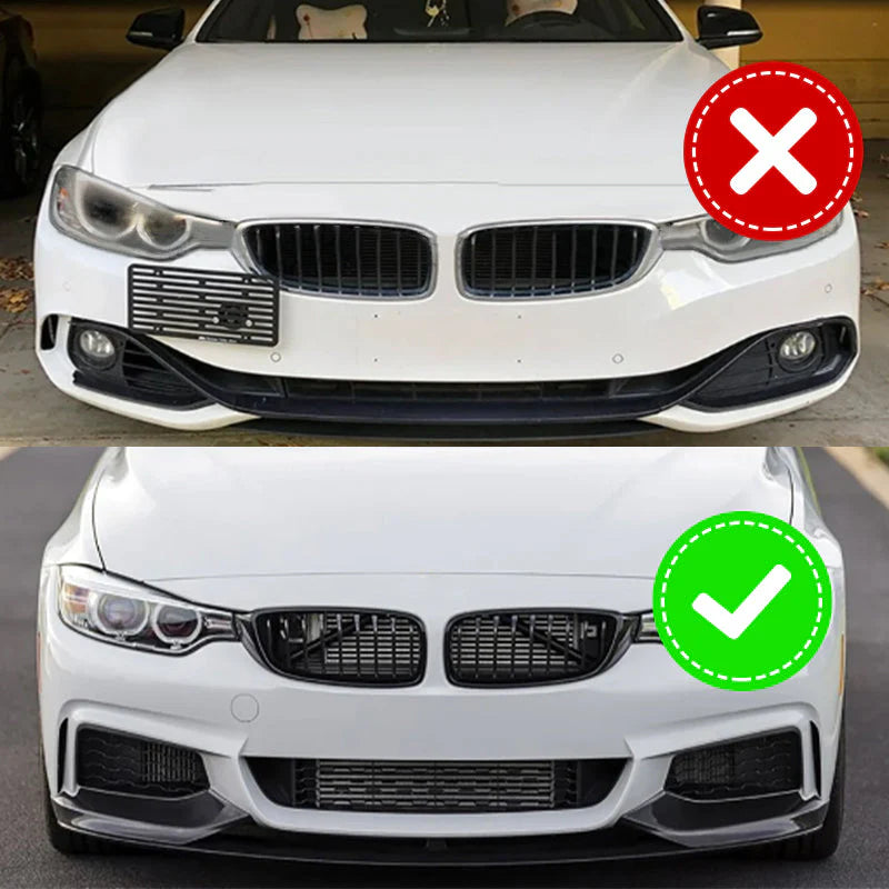 Gloss Black Front Bumper Lip Splitter For BMW 4 Series F32 F33 F36 M Sport (14-20) – 4pc ABS Plastic