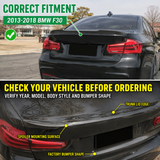 NINTE Rear Trunk Spoiler Wing Fit for BMW F30 3 Series Sedan 2013-2018 and F80 M3 Sedan 2015-2018 Painted Gloss Black One Piece PSM High-Kick Duckbill Style