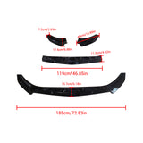 MMO Front  Lip For 16- 19 GLC Class X253 C253 Front Splitter Spoiler Lip Kit Gloss Black