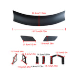 Rear Spoiler For 2015-2023 Ford Mustang Coupe High Wing Spoiler GT500 CFTP Style Matte Black