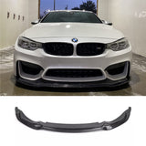 Front Lip for BMW F80 M3 F82 F83 M4 2015-2020 V Style Carbon Fibre Front Bumper Lip Splitter