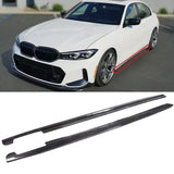 For 2019-2024 BMW G20 G28 3 Series M Sport Side Skirts Extension Carbon Fibre Look