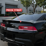 NINTE Rear Trunk Spoiler Wing Kit Fit for Chevrolet Camaro Coupe 2010-2015 Painted Gloss Black ABS Plastic Wickerbill-Style Acrylic Extension Without Logo