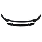 For 2018-2021 BMW X3 M-Sport Front Lip ABS Gloss Black