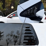 MMO For 2x Glossy Shutter Window Louver Vent Cover Trim For VW GOLF MK7 7.5 GTI R GTD