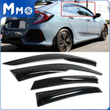 MMO For 2016-2021 Honda Civic 10th Gen Hatchback Window Visor Rain Guards – Tinted Deflectors for Enhanced Comfort
