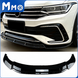 MMO 3PC Front Lip For 2021-2023 Volkswagen Tiguan Rline Front Bumper Spoiler Kit