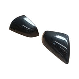 Carbon Fiber Style Side Mirror Cover Overlays for 2016-2022 Tesla Model X, Painted ABS Caps (Not Replacement Parts)