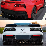 Stage 3 Big Aero Fin Rear Bumper Diffuser for 2014-2019 Chevy Corvette C7