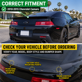 NINTE Rear Trunk Spoiler Wing Kit Fit for Chevrolet Camaro Coupe 2010-2015 Painted Gloss Black ABS Plastic Wickerbill-Style Acrylic Extension Without Logo