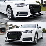 Front Lip For 2017 2018 Audi A4 Sport 3 Pieces Bumper Splitter