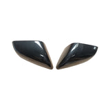 Carbon Fiber Style Side Mirror Cover Overlays for 2016-2022 Tesla Model X, Painted ABS Caps (Not Replacement Parts)