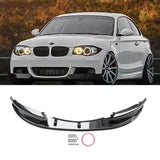 Front Lip For 2007-2013 BMW E82 128i 135i M Sport Front Bumper Lip Splitter Caron Fibre Look