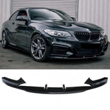 For 14-21 BMW 2 Series F22 F23 M Sport One Piece Front Bumper Lip Performance Style Splitters