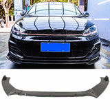 Front Bumper Lip Splitter For VW Golf MK7 MK7.5 R GTD GTI TSI TDI 2013-2020 Carbon Fibre Look