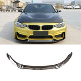 For BMW F80 M3 F82 F83 M4 2015-2020 1 Piece Style Front Bumper Lip Splitters Carbon Fibre Look