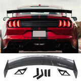 For 2015-2023 Ford Mustang Coupe High Wing Spoiler GT500 CFTP Style Carbon Fibre Look