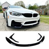 For 2015-2020 BMW F80 M3 F82 F83 M4 Performance Front Bumper Lip Splitter Gloss Black