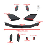 MMOMOTORSPORT Trunk Spoiler Wing For 2016-2021 10th Honda Civic Sedan 4DR Type R Style Rear Spoiler