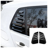 MMO For 2x Glossy Shutter Window Louver Vent Cover Trim For VW GOLF MK7 7.5 GTI R GTD