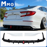 MMO Rear Diffuser For 2018-2022 Accord Yofer V2 Led Rear Bumper Diffuser+ White Corner Apron Spat