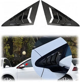MMO For 2x Glossy Shutter Window Louver Vent Cover Trim For VW GOLF MK7 7.5 GTI R GTD