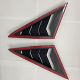 MMO For 2x Glossy Shutter Window Louver Vent Cover Trim For VW GOLF MK7 7.5 GTI R GTD