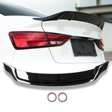 MMOMOTORSPORT  Rear Spoiler For 2014-2020 Audi A3 S3 Gloss Black R Style Trunk Spoiler Rear Wing