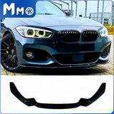 MMO Front Lip For 15-19 BMW 1 Series F20 F21 LCI Front Splitter M Sport Gloss Black