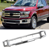 MMOMOTORSPORT Front Bumper Face Bar For 2018-2020 Ford F-150 F150 Pickup  W/Fog Hole Chrome