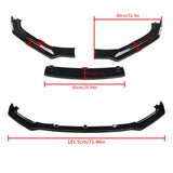 Front Lip For 2017 2018 Audi A4 Sport 3 Pieces Bumper Splitter