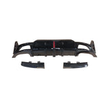 Rear Diffuser For BMW 3 Series G20 LCI 2023-24 Rear Bumper Lip with LED Light Gloss Black