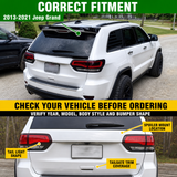 NINTE Rear Roof Spoiler Wing + Tailgate Middle Spoiler Kit Fit for 2013-2021 Jeep Grand Cherokee WK2 Painted Gloss Black ABS Plastic Two Piece