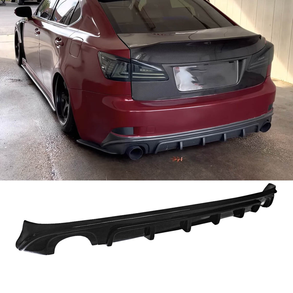 MMO Rear Diffuser For 2006-2012 Lexus IS IS250 IS350 Rear Bumper Lip ...