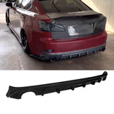 For 2006-2012 Lexus IS Rear Diffuser IS250 IS350 4 Doors Gloss Black