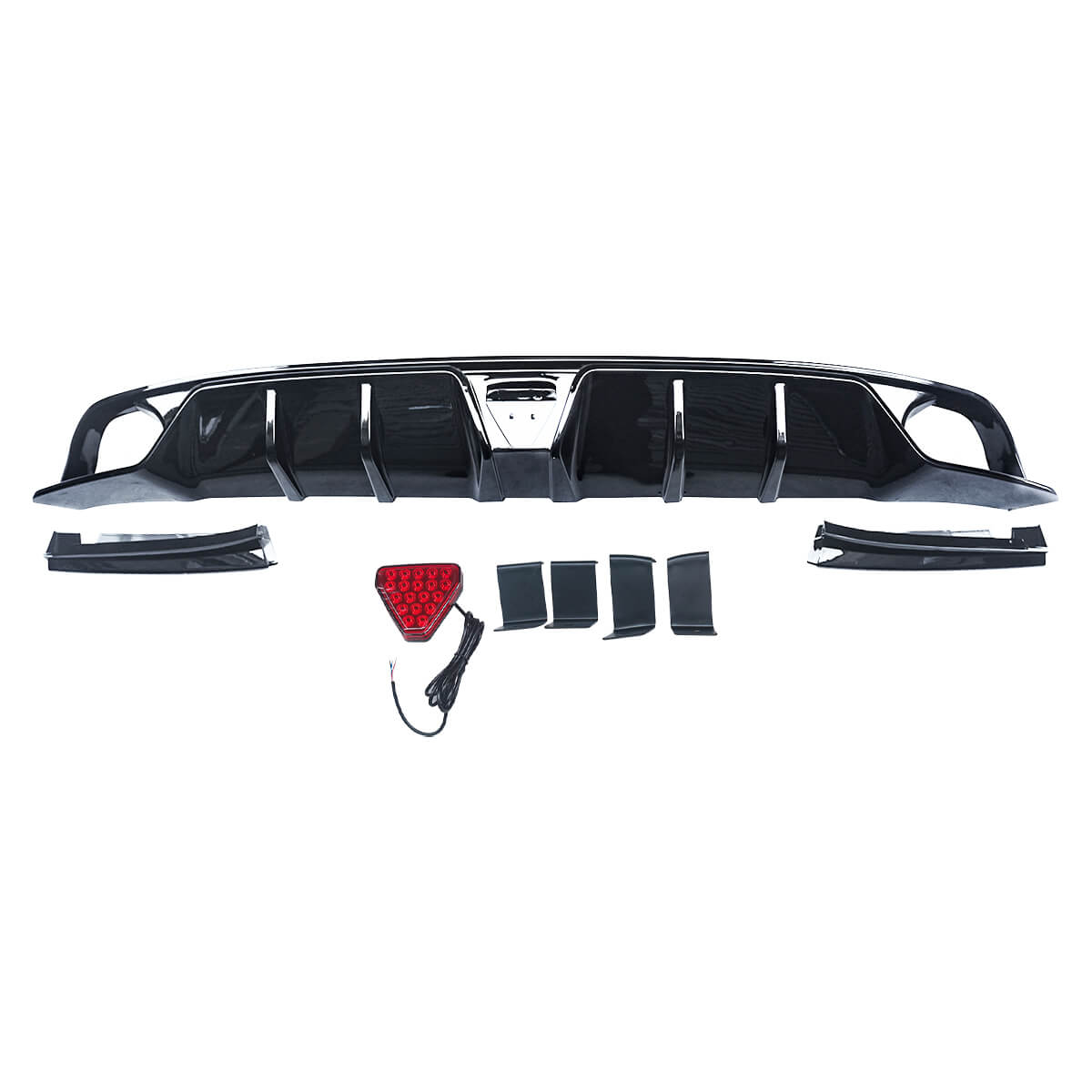 For 11th Gen Honda Civic Sedan Rear Diffuser Gloss Black