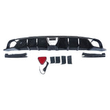 For 11th Gen Honda Civic Sedan Rear Diffuser Gloss Black