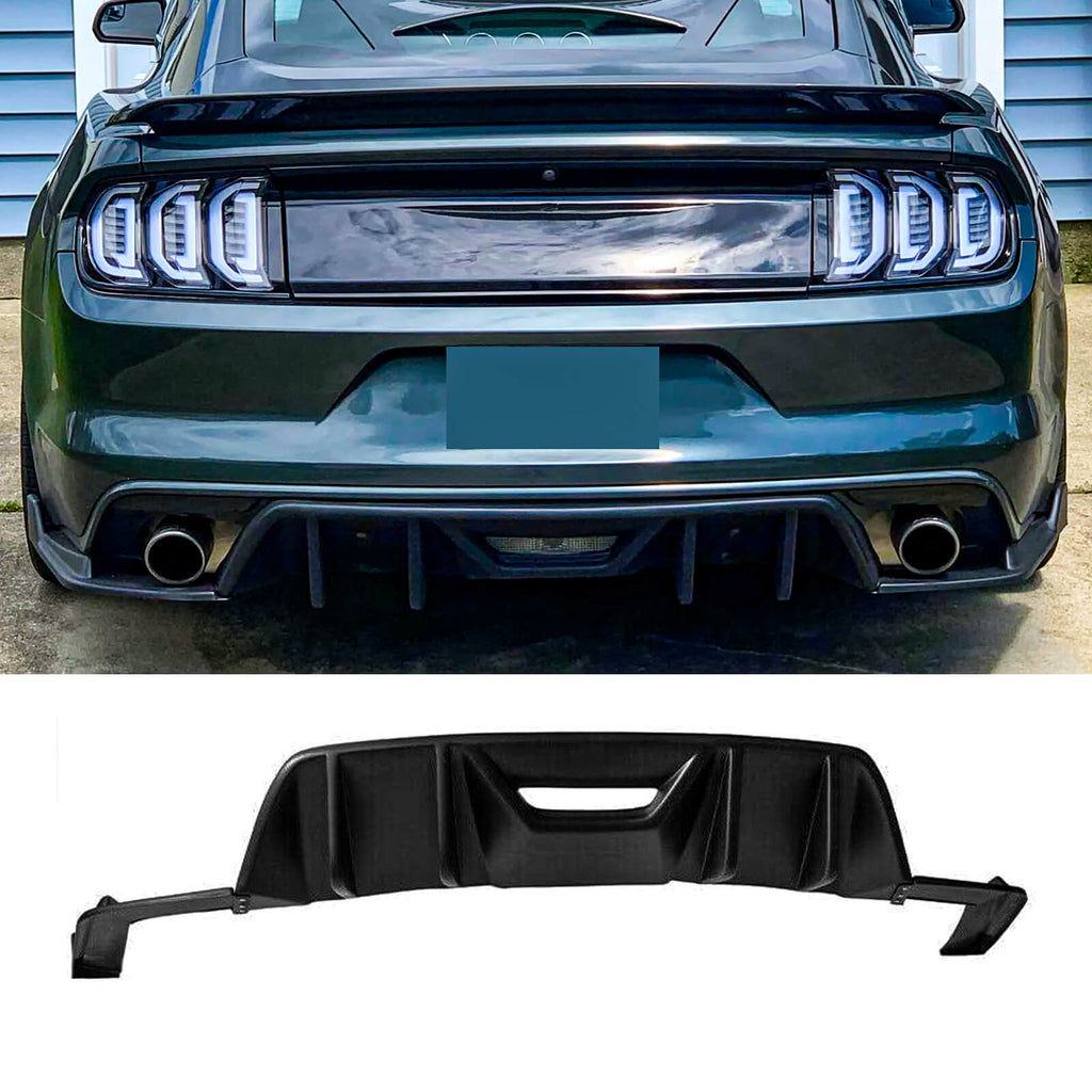 MMO For 2015-2017 Ford Mustang HN Style Rear Bumper Lip Rear Diffuser ...