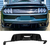 NINTE Rear Diffuser For 2015 2016 2017 Ford Mustang Rear Bumper Lip HN Style Matte Black