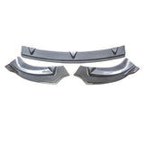 For 2020-2023 Tesla Model Y Front Lip Splitter 3PCs ABS Carbon Fiber Look
