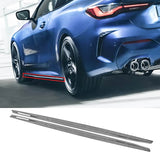 For 2020-2024 BMW 4 Series G22 G23 M-Sport Side Skirts ABS Carbon Fiber Look