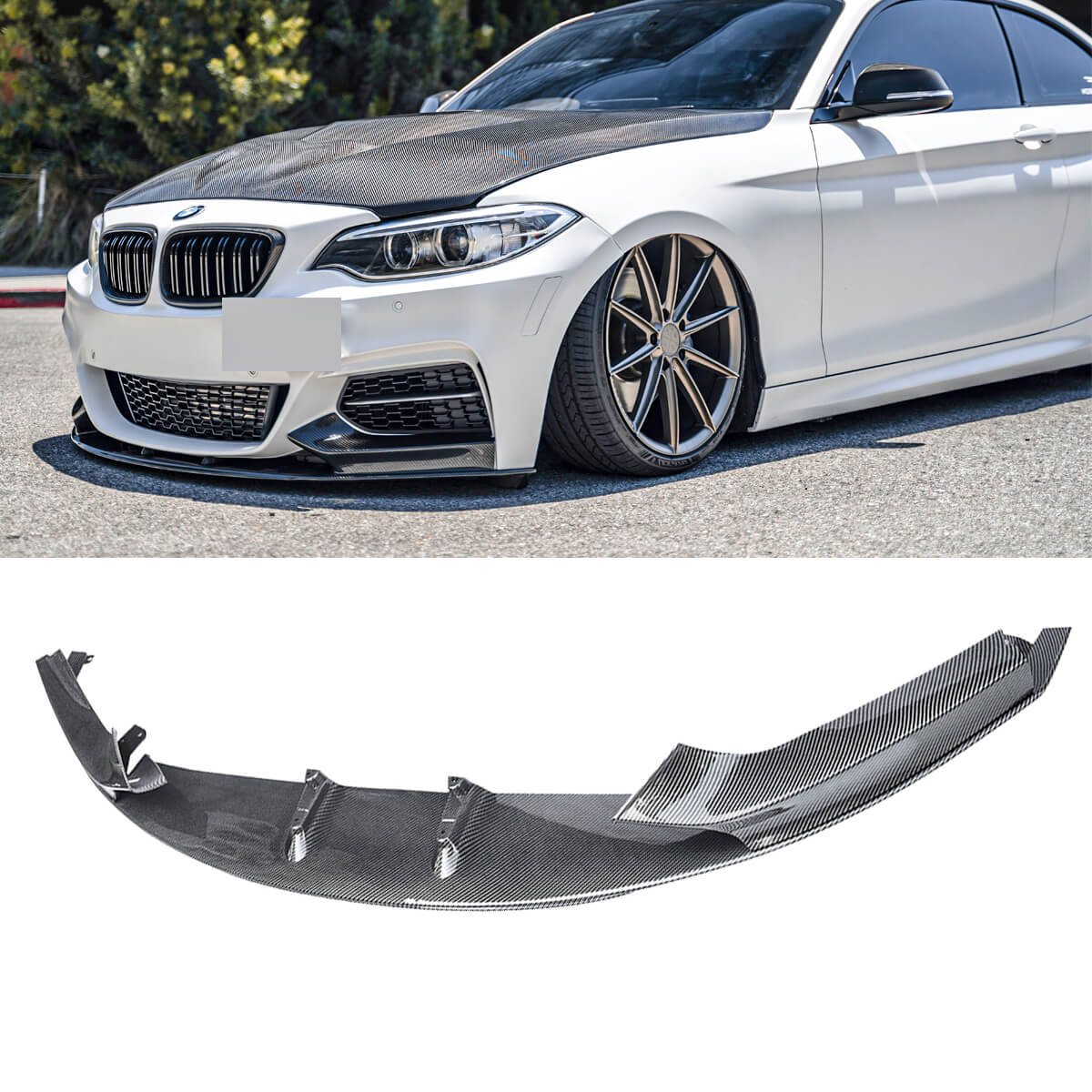 Front Bumper Side Spoiler Lip For BMW 2 Series F22 F23 M Sport 2014-2021