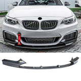For 14-21 BMW 2 Series F22 F23 M Sport Front Bumper Lip Carbon Fiber Look