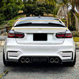 Rear Spoiler For BMW F80 M3 3 Series F30 Sedan PSM High Kick Style Carbon Fibre Look