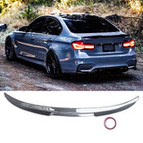 For BMW 3 Series F30 F80 M3 Rear Spoiler ABS M4 Style Carbon Fiber Look