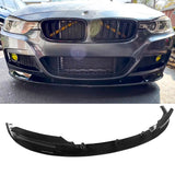 For 2012-2018 BMW F30 3-Series M Sport Front Splitter ABS Gloss Black