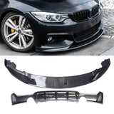 For 14-19 BMW 4 Series F32 F33 F36 M Sport Front Lip Rear Diffuser ABS