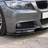 MMO Front Bumper Lip Splitter Fit for BMW 3 Series E90 E91 2004-2008 M Sport Pre-LCI Gloss Black ABS Sport Style
