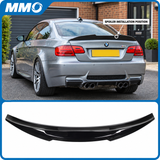 MMO Rear Trunk Lid Spoiler Wing Fit for BMW 3 Series E92 2005-2013 Painted Gloss Black One Piece M4 Style