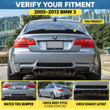 MMO Rear Trunk Lid Spoiler Wing Fit for BMW 3 Series E92 2005-2013 Painted Gloss Black One Piece M4 Style